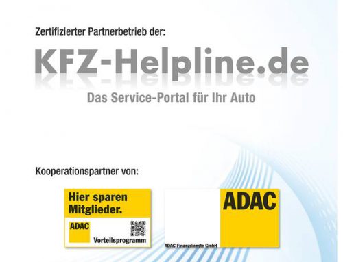 Zertifizierter Werkstattpartner des Serviceportals  Kfz-Helpline.de